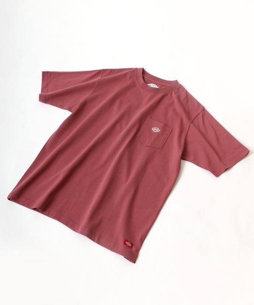 Dickies（ディッキーズ）の「Dickies/ディッキーズ ミニロゴワッペン ポケット付 無地Tシャツ（Tシャツ/カットソー・メンズ・ホワイト/ブラック/ベージュ/ピンク/ブルー/グリーン/サックスブルー/ブルーグリーン・LL/M/L）」の18枚目の写真