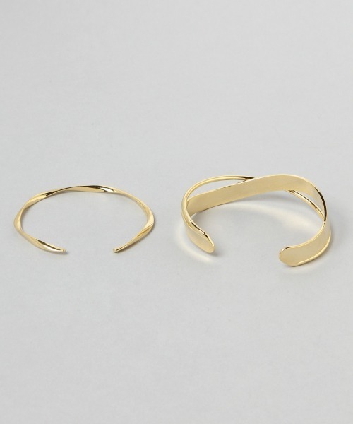 HARE（ハレ）の「２Pレイヤードバングル(HARE)（バングル/リストバンド・レディース・シルバー/ゴールド・FREE）」の3枚目の写真