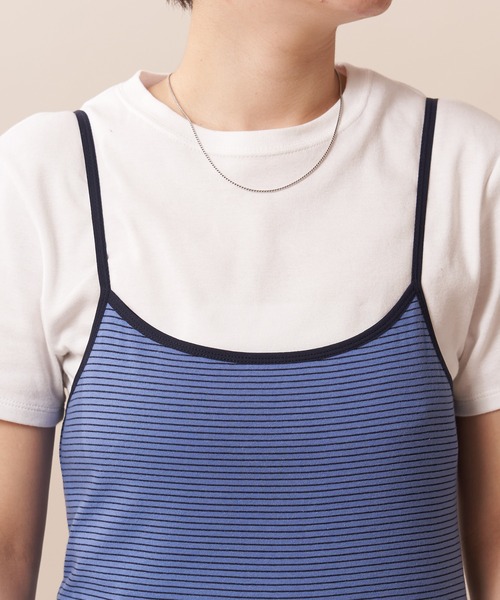 SHENERY（シーナリー）の「細ボーダーカットソーキャミワンピース（ワンピース・レディース・ネイビー/ブルー・FREE）」の20枚目の写真