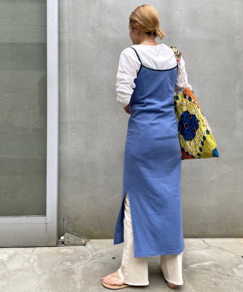 SHENERY（シーナリー）の「細ボーダーカットソーキャミワンピース（ワンピース・レディース・ネイビー/ブルー・FREE）」の11枚目の写真