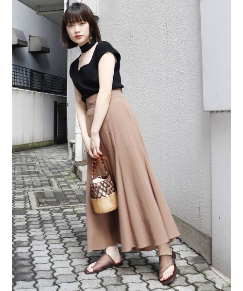 MURUA（ムルーア）の「チョーカーフレンチスリーブニット（ニット/セーター・レディース・ホワイト/ブラック/ピンク/ベージュ・FREE）」の12枚目の写真