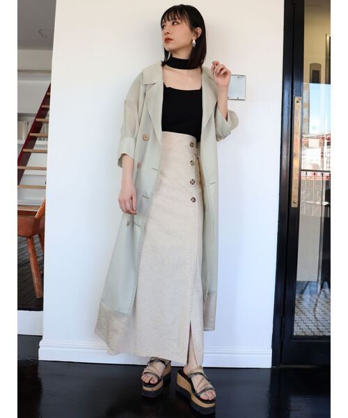 MURUA（ムルーア）の「チョーカーフレンチスリーブニット（ニット/セーター・レディース・ホワイト/ブラック/ピンク/ベージュ・FREE）」の17枚目の写真