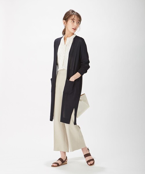 J.PRESS(ジェイプレス)の「【洗える】ポリエステル デシン幾何プリント ブラウス(シャツ/ブラウス・レディース・スモーキーグリーン系5/ネイビー系5/アイボリー系5・F)」の18枚目の写真