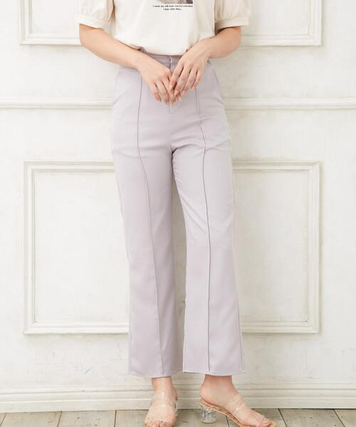 Allamanda（アラマンダ）の「センターシームストレート／パンツ（その他パンツ・レディース・アイボリー/ラベンダー・S/M）」の2枚目の写真