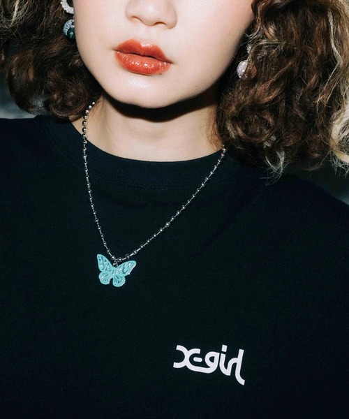 X-girl（エックスガール）の「TWINKLE BUTTERFLY NECKLACE