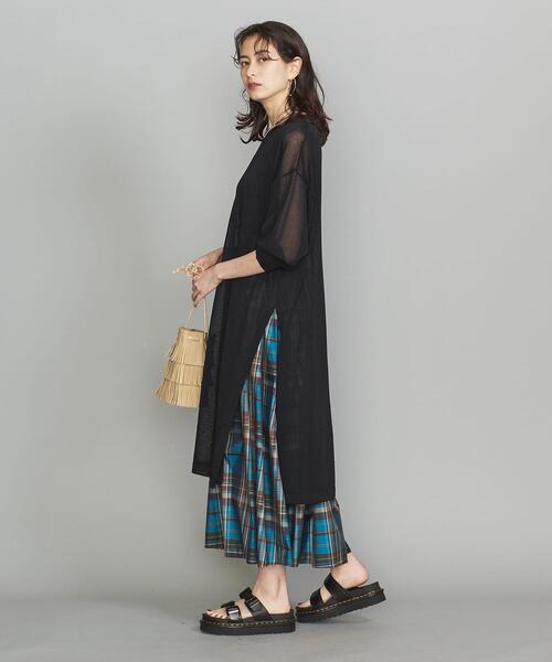 BEAUTY&YOUTH UNITED ARROWS(ビューティーアンドユースユナイテッドアローズ)の「BY シアーTシャツワンピース -ウォッシャブル-(ワンピース・レディース・ベージュ/オフホワイト/ブラック・FREE)」の12枚目の写真