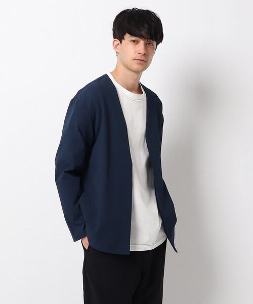 OPAQUE.CLIP（オペークドットクリップ）の「◆プライムフレックスドットエアーカラーレス（カーディガン/ボレロ・メンズ・ブラック/ネイビー・02/03/04）」の2枚目の写真