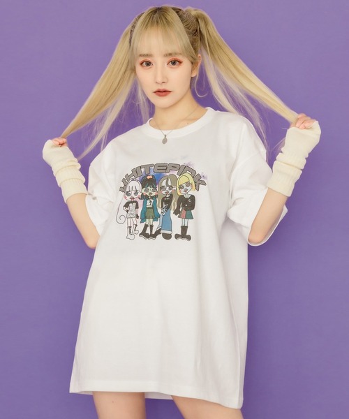 .KOM(ドットコム)の「『WHITEPINK』おぴんくTシャツ///(Tシャツ/カットソー・レディース・ホワイト/ブラック・FREE)」の9枚目の写真