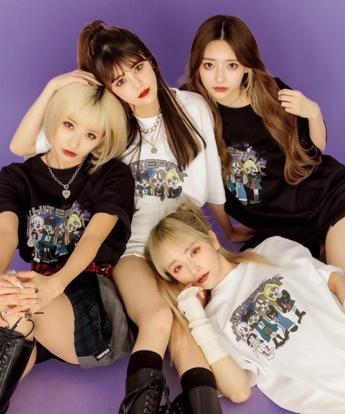 ★韓国の人気★【BADINBAD】★PEACH PINK TE.E★Tシャツ★ 半袖Tシャツレディース 夏 ロゴ 韓国風[品番：AGCW0004446