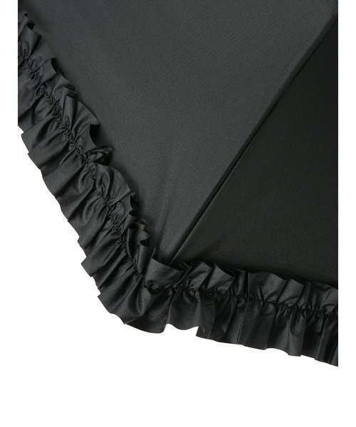 Maison de FLEUR（メゾンドフルール）の「遮光&UV CUT フリル折りたたみ傘（長傘・レディース・ブラック・FREE）」の5枚目の写真