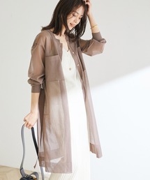 ROPE' | 【洗える】シアースタンドカラーロングカーディガン(カーディガン/ボレロ)