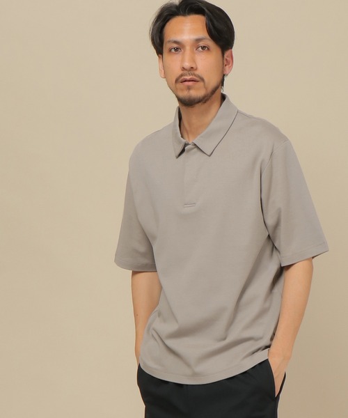 ikka(イッカ)の「キシリトールプリント涼感ポロ(ポロシャツ・メンズ・ベージュ/ブルー・S/M/L/XL)」の2枚目の写真