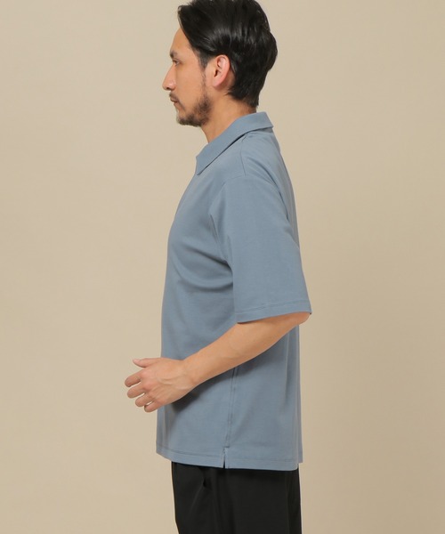 ikka(イッカ)の「キシリトールプリント涼感ポロ(ポロシャツ・メンズ・ベージュ/ブルー・S/M/L/XL)」の7枚目の写真