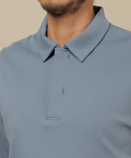 ikka(イッカ)の「キシリトールプリント涼感ポロ(ポロシャツ・メンズ・ベージュ/ブルー・S/M/L/XL)」の8枚目の写真