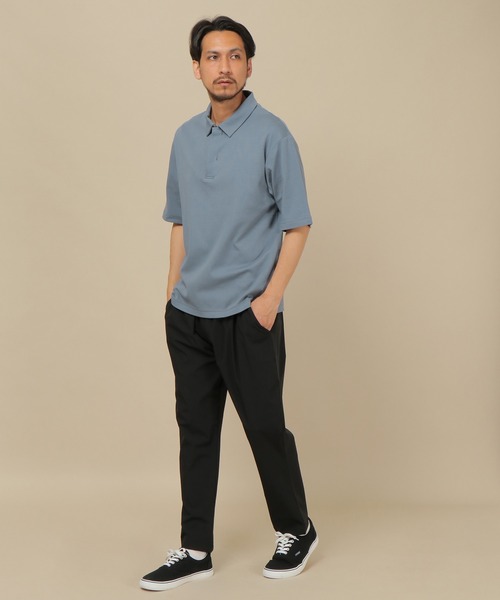 ikka(イッカ)の「キシリトールプリント涼感ポロ(ポロシャツ・メンズ・ベージュ/ブルー・S/M/L/XL)」の11枚目の写真