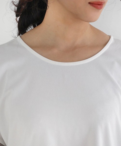 Bou Jeloud（ブージュルード）の「異素材スリーブオーバーチュニック（Tシャツ/カットソー・レディース・ホワイト系その他/オフホワイト/ブラック系その他/ブラウン・FREE）」の22枚目の写真