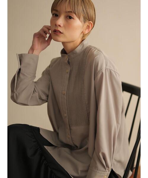 rem closet（レムクローゼット）の「【Jilky×rem】タキシードシャツ（シャツ/ブラウス・レディース・ブラック/グレイッシュベージュ/ホワイト・S）」の6枚目の写真