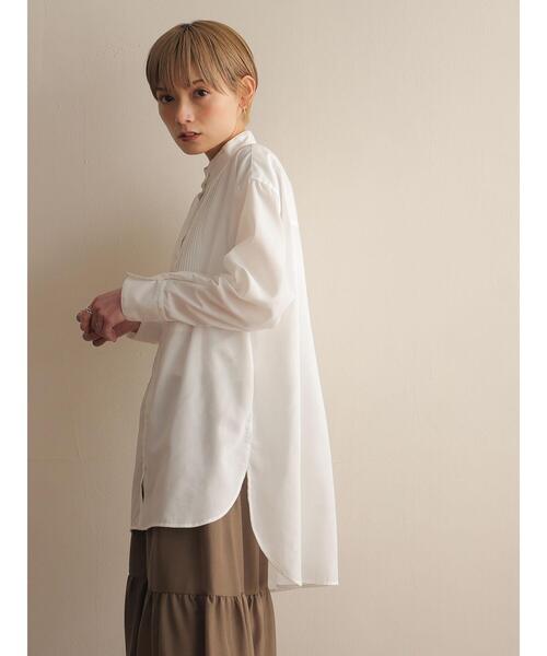 rem closet（レムクローゼット）の「【Jilky×rem】タキシードシャツ（シャツ/ブラウス・レディース・ブラック/グレイッシュベージュ/ホワイト・S）」の7枚目の写真