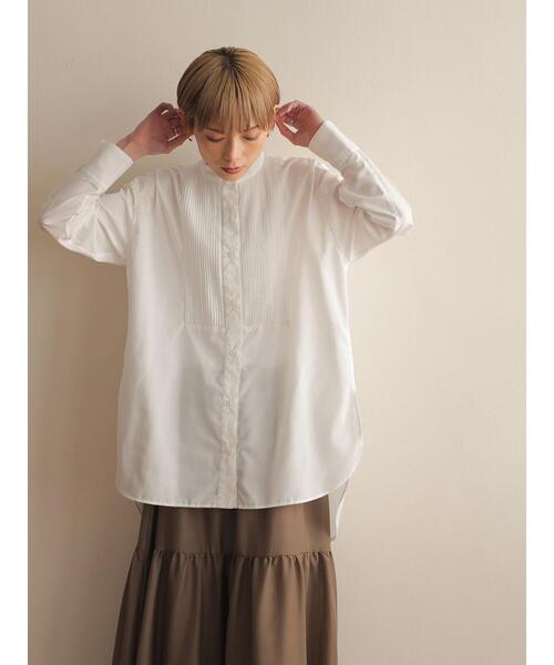 rem closet（レムクローゼット）の「【Jilky×rem】タキシードシャツ（シャツ/ブラウス・レディース・ブラック/グレイッシュベージュ/ホワイト・S）」の10枚目の写真