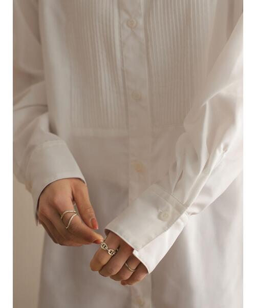 rem closet（レムクローゼット）の「【Jilky×rem】タキシードシャツ（シャツ/ブラウス・レディース・ブラック/グレイッシュベージュ/ホワイト・S）」の11枚目の写真