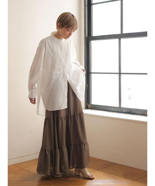 rem closet（レムクローゼット）の「【Jilky×rem】タキシードシャツ（シャツ/ブラウス・レディース・ブラック/グレイッシュベージュ/ホワイト・S）」の13枚目の写真