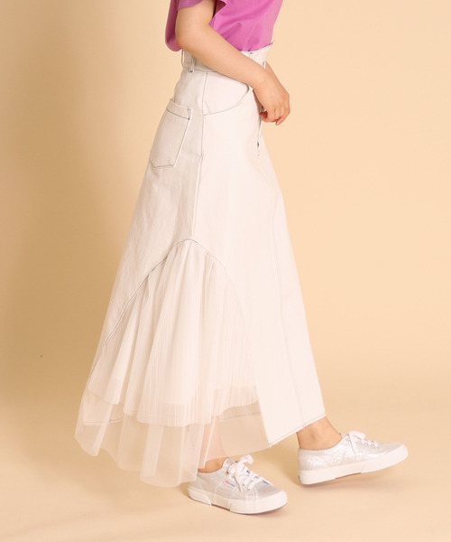 Cepica（セピカ）の「サイドチュールカツラギスカート（スカート・レディース・アイボリー・FREE）」の3枚目の写真