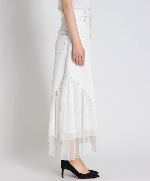 Cepica（セピカ）の「サイドチュールカツラギスカート（スカート・レディース・アイボリー・FREE）」の4枚目の写真