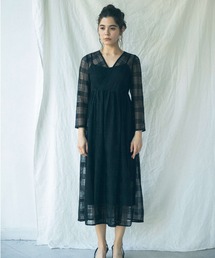 kaene | チェックレースカシュクールワンピース(ワンピース)