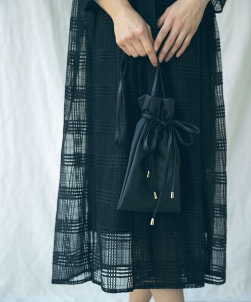 kaene（カエン）の「チェックレースカシュクールワンピース（ワンピース・レディース・ブラック/アイボリー・FREE）」の21枚目の写真