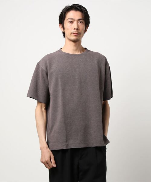 ADAM ET ROPE'（アダムエロペ）の「【アウトレット店舗・WEB限定】カノコスリットT21SS（Tシャツ/カットソー・メンズ・グレー/ホワイト/ブラック・L/M）」の3枚目の写真