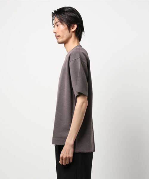 ADAM ET ROPE'（アダムエロペ）の「【アウトレット店舗・WEB限定】カノコスリットT21SS（Tシャツ/カットソー・メンズ・グレー/ホワイト/ブラック・L/M）」の4枚目の写真