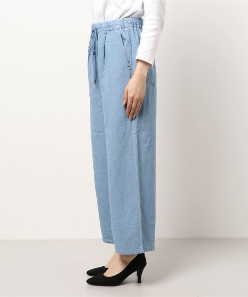 Lugnoncure（ルノンキュール）の「ワイドイージーパンツ（その他パンツ・レディース・サックスブルー/ブルー/オフホワイト・ﾌﾘ-）」の4枚目の写真