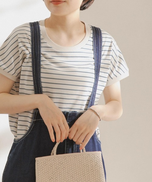 FORK&SPOON（フォークアンドスプーン）の「FORK&SPOON　ボーダーワイドTシャツ（Tシャツ/カットソー・レディース・ホワイト系その他/ブラック系その他/ブラウン系その他/グリーン系その他・ONE）」の11枚目の写真