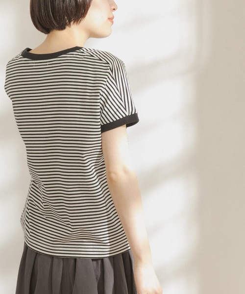 FORK&SPOON（フォークアンドスプーン）の「FORK&SPOON　ボーダーワイドTシャツ（Tシャツ/カットソー・レディース・ホワイト系その他/ブラック系その他/ブラウン系その他/グリーン系その他・ONE）」の20枚目の写真