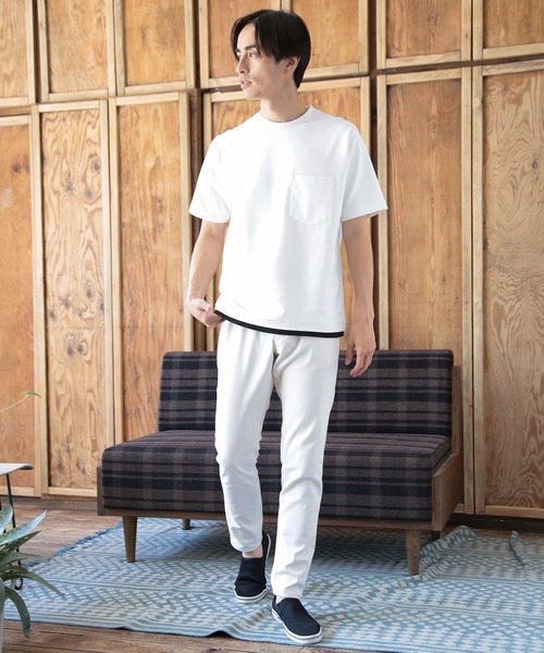 UNION STATION（ユニオンステーション）の「フェイクレイヤードポケットTシャツ[接触冷感]（Tシャツ/カットソー・メンズ・ホワイト/ライトブルー/ブラック/ライトグリーン/ブルー/グレー系その他・LL/3L/L/M/S）」の9枚目の写真