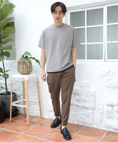 UNION STATION（ユニオンステーション）の「フェイクレイヤードポケットTシャツ[接触冷感]（Tシャツ/カットソー・メンズ・ホワイト/ライトブルー/ブラック/ライトグリーン/ブルー/グレー系その他・LL/3L/L/M/S）」の11枚目の写真