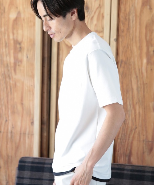 UNION STATION（ユニオンステーション）の「フェイクレイヤードポケットTシャツ[接触冷感]（Tシャツ/カットソー・メンズ・ホワイト/ライトブルー/ブラック/ライトグリーン/ブルー/グレー系その他・LL/3L/L/M/S）」の7枚目の写真