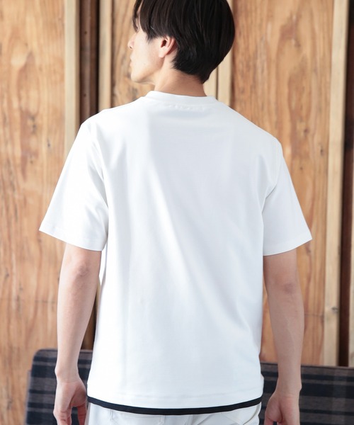 UNION STATION（ユニオンステーション）の「フェイクレイヤードポケットTシャツ[接触冷感]（Tシャツ/カットソー・メンズ・ホワイト/ライトブルー/ブラック/ライトグリーン/ブルー/グレー系その他・LL/3L/L/M/S）」の8枚目の写真