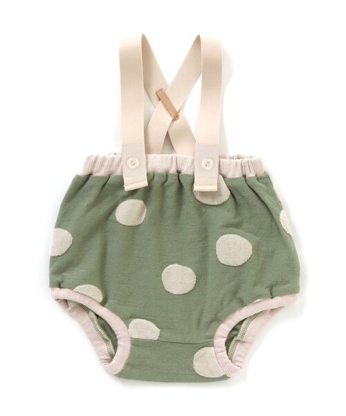 BREEZE（ブリーズ）の「【WEB限定】ドットジャガードサロペット（その他ベビーウェア・キッズ・ベージュ/カーキ/チャコール・80/70）」の3枚目の写真