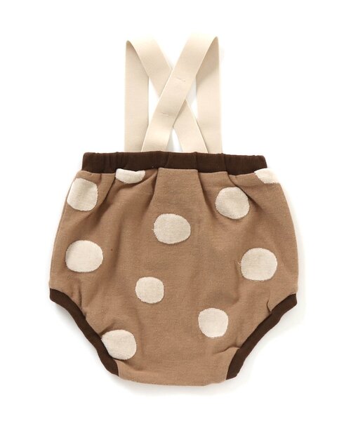 BREEZE（ブリーズ）の「【WEB限定】ドットジャガードサロペット（その他ベビーウェア・キッズ・ベージュ/カーキ/チャコール・80/70）」の4枚目の写真
