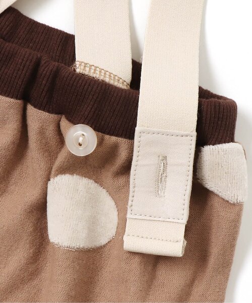 BREEZE（ブリーズ）の「【WEB限定】ドットジャガードサロペット（その他ベビーウェア・キッズ・ベージュ/カーキ/チャコール・80/70）」の8枚目の写真