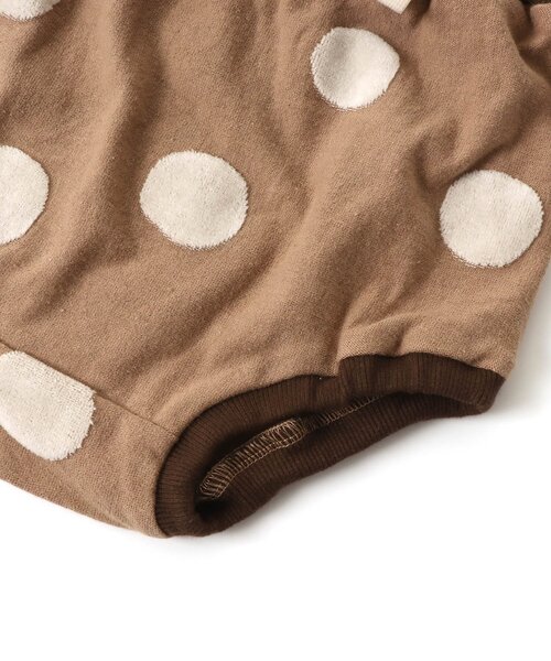 BREEZE（ブリーズ）の「【WEB限定】ドットジャガードサロペット（その他ベビーウェア・キッズ・ベージュ/カーキ/チャコール・80/70）」の9枚目の写真