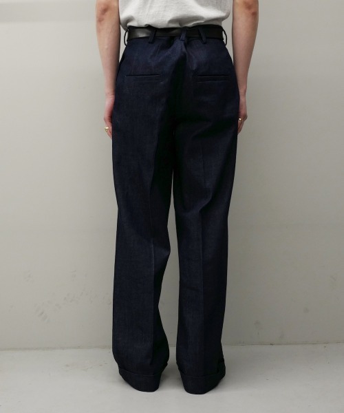 パンツ order Loose denim pants vintage INDIGO S Vans Service Cargo Loose Denim Pants - navy blue (vintage