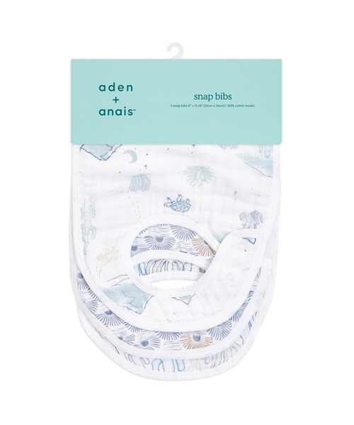 aden + anais （エイデンアンドアネイ）の「スナップビブ 3枚入り（スタイ/よだれかけ・キッズ・ホワイト×パープル/ライトグリーン/サックスブルー/ライトピンク/ホワイト×グレー/セージグリーン/ブルー・FREE）」の22枚目の写真