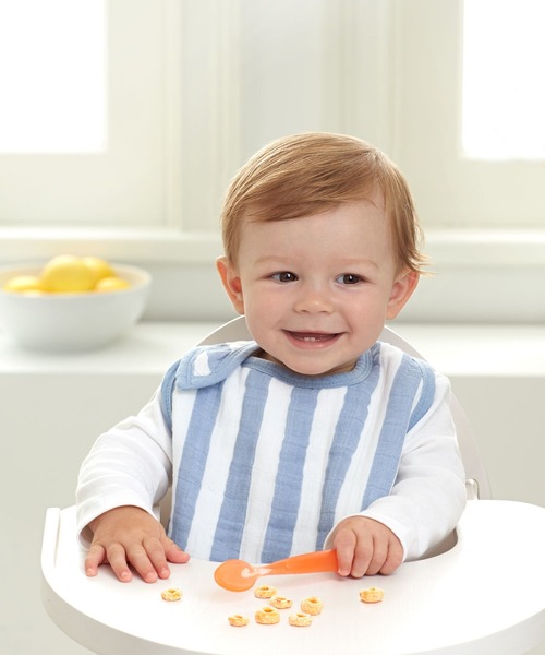 aden + anais （エイデンアンドアネイ）の「スナップビブ 3枚入り（スタイ/よだれかけ・キッズ・ホワイト×パープル/ライトグリーン/サックスブルー/ライトピンク/ホワイト×グレー/セージグリーン/ブルー・FREE）」の14枚目の写真