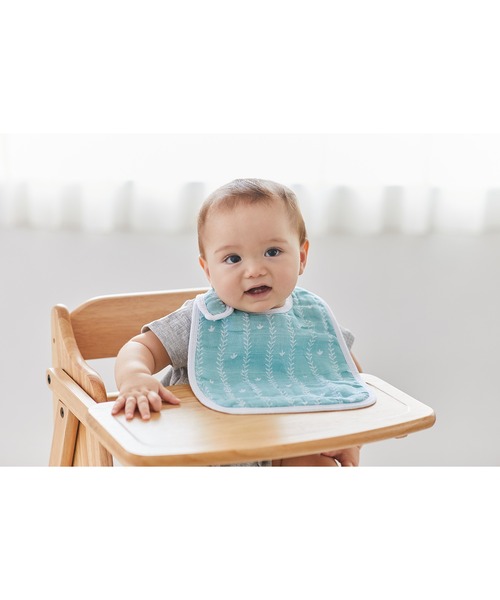 aden + anais （エイデンアンドアネイ）の「スナップビブ 3枚入り（スタイ/よだれかけ・キッズ・ホワイト×パープル/ライトグリーン/サックスブルー/ライトピンク/ホワイト×グレー/セージグリーン/ブルー・FREE）」の18枚目の写真