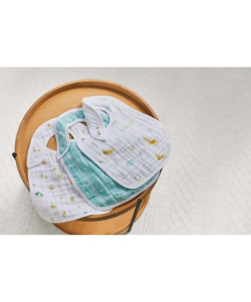 aden + anais （エイデンアンドアネイ）の「スナップビブ 3枚入り（スタイ/よだれかけ・キッズ・ホワイト×パープル/ライトグリーン/サックスブルー/ライトピンク/ホワイト×グレー/セージグリーン/ブルー・FREE）」の20枚目の写真