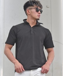 【SOMEDIFF】バックオーロラロゴ半袖ポロシャツ