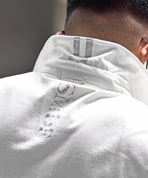 SOMEDIFF（サムディフ）の「【SOMEDIFF】バックオーロラロゴ半袖ポロシャツ（ポロシャツ・メンズ・ブラック/ホワイト・XXL/XL/L/M）」の9枚目の写真