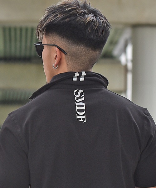 SOMEDIFF（サムディフ）の「【SOMEDIFF】バックオーロラロゴ半袖ポロシャツ（ポロシャツ・メンズ・ブラック/ホワイト・XXL/XL/L/M）」の13枚目の写真